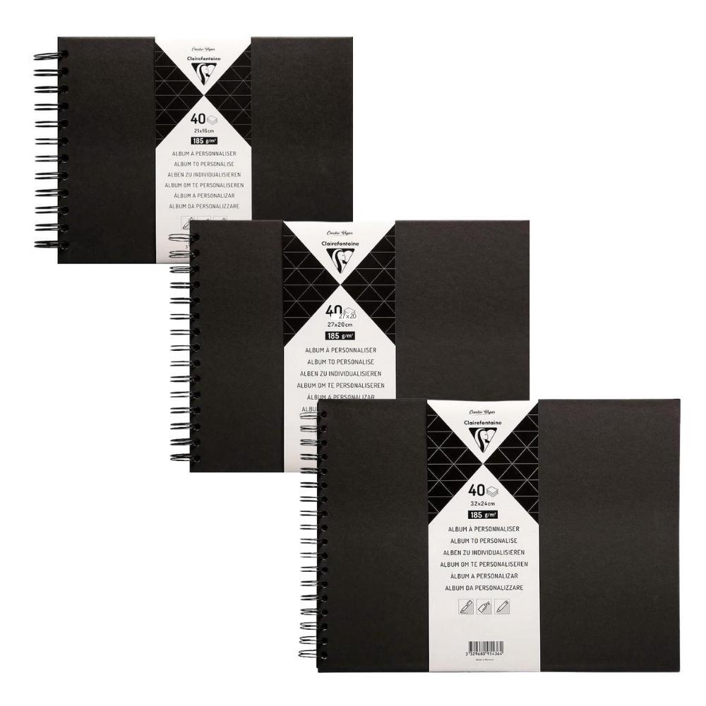 Clairefontaine Plain Black Hard Cover Album