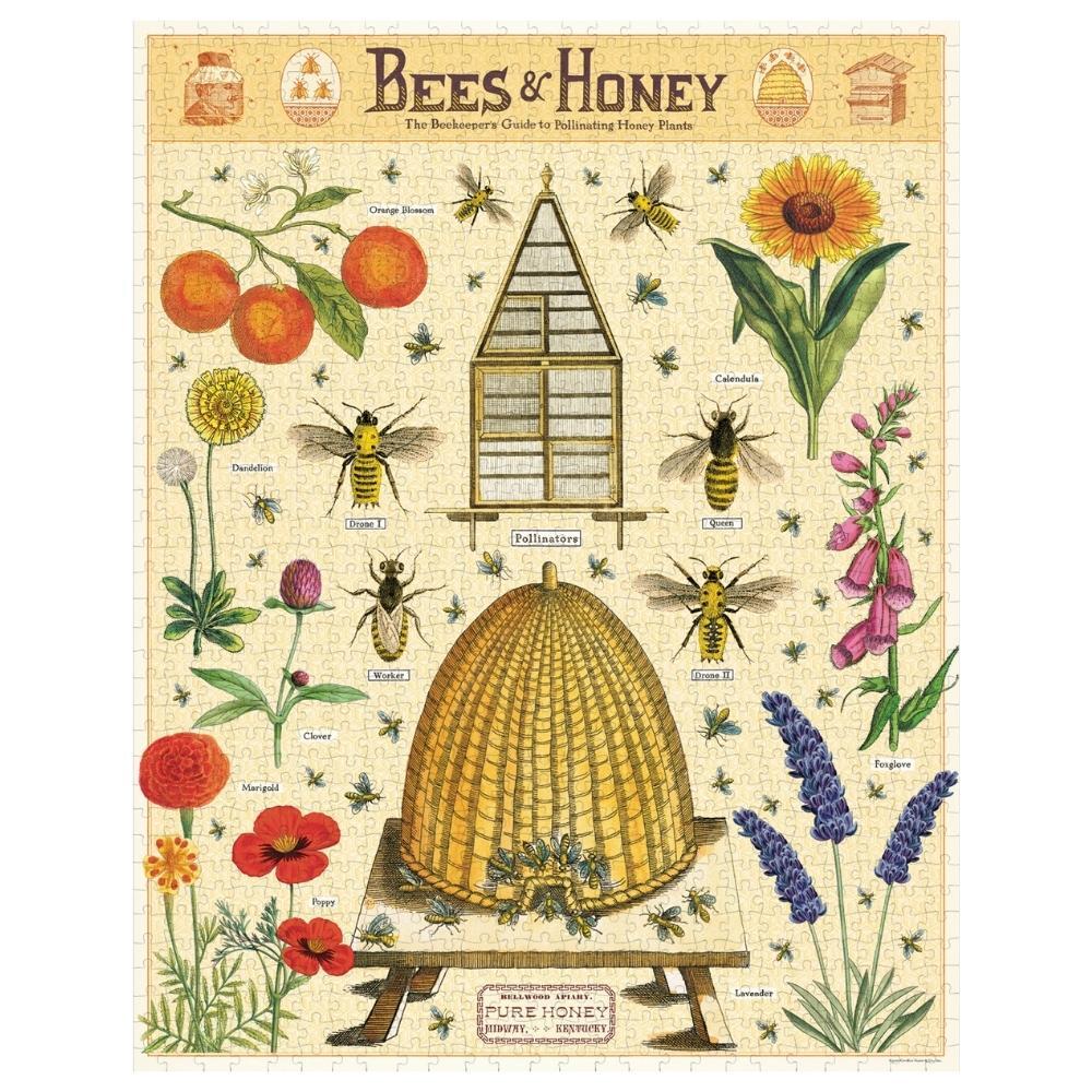 Cavallini Vintage Puzzle Bees & Honey 1000 Piece