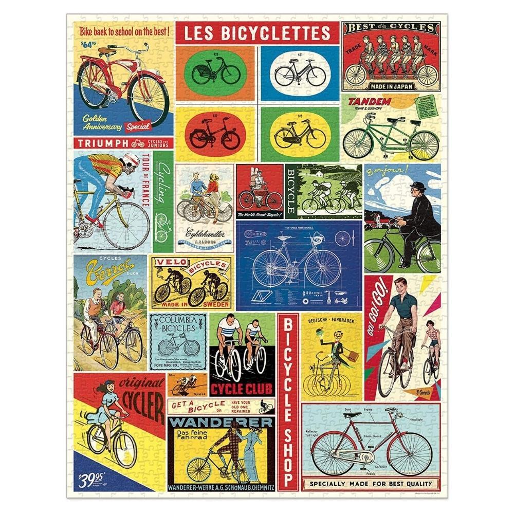 Cavallini Vintage Puzzle Bicycles 1000 Piece