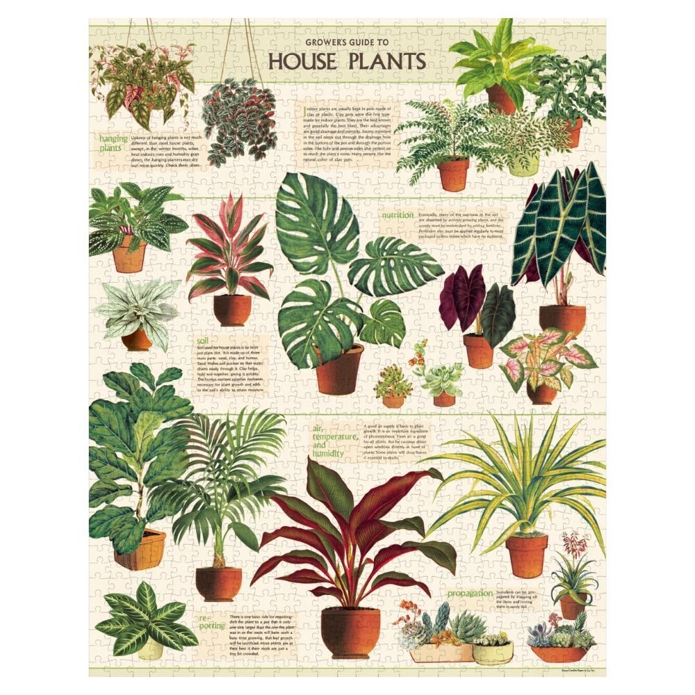 Cavallini Vintage Puzzle House Plants 1000 Piece