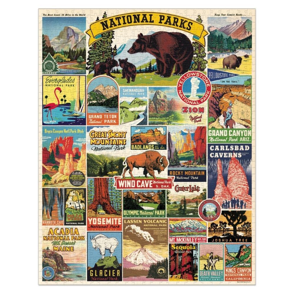Cavallini Vintage Puzzle National Parks 1000 Piece