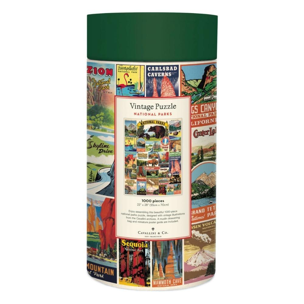 Cavallini Vintage Puzzle National Parks 1000 Piece
