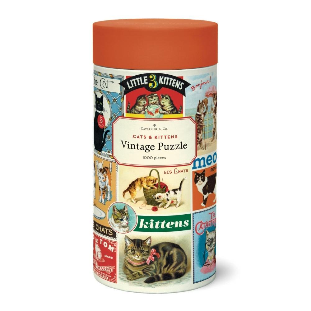 Cavallini Vintage Puzzle Cats & Kittens 1000 Piece