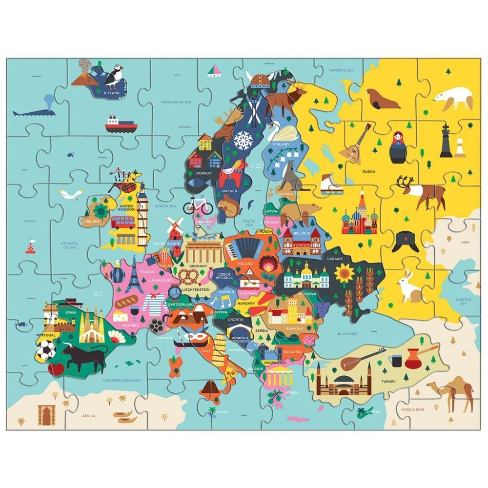 Mudpuppy Geography Puzzle 70 Piece - Europe