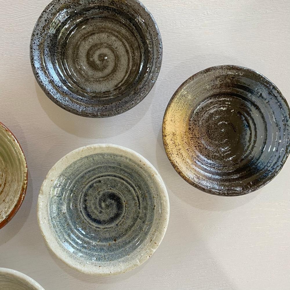 Arabori Minoyaki Japanese Ceramics Serving Set 7pc