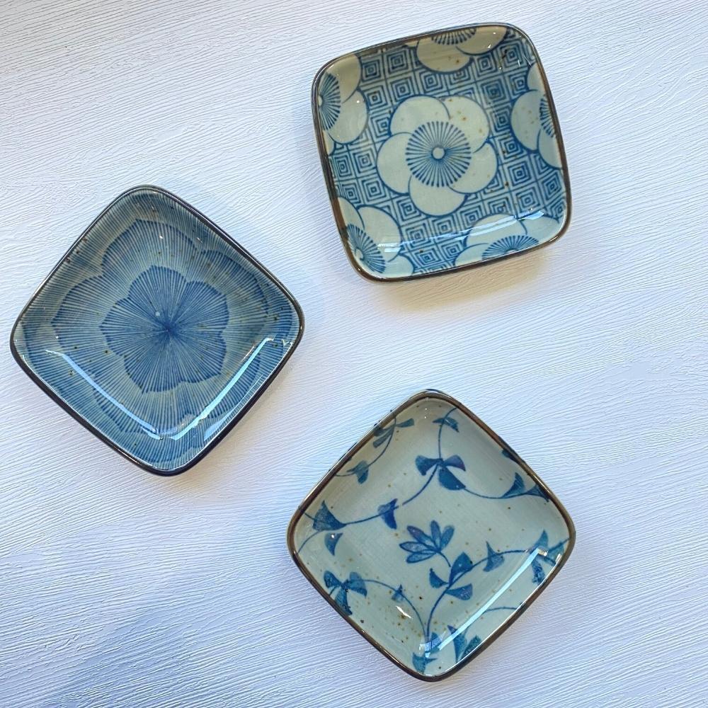 Aizomekobo Indigo Blue Condiment Dish 5pc Set