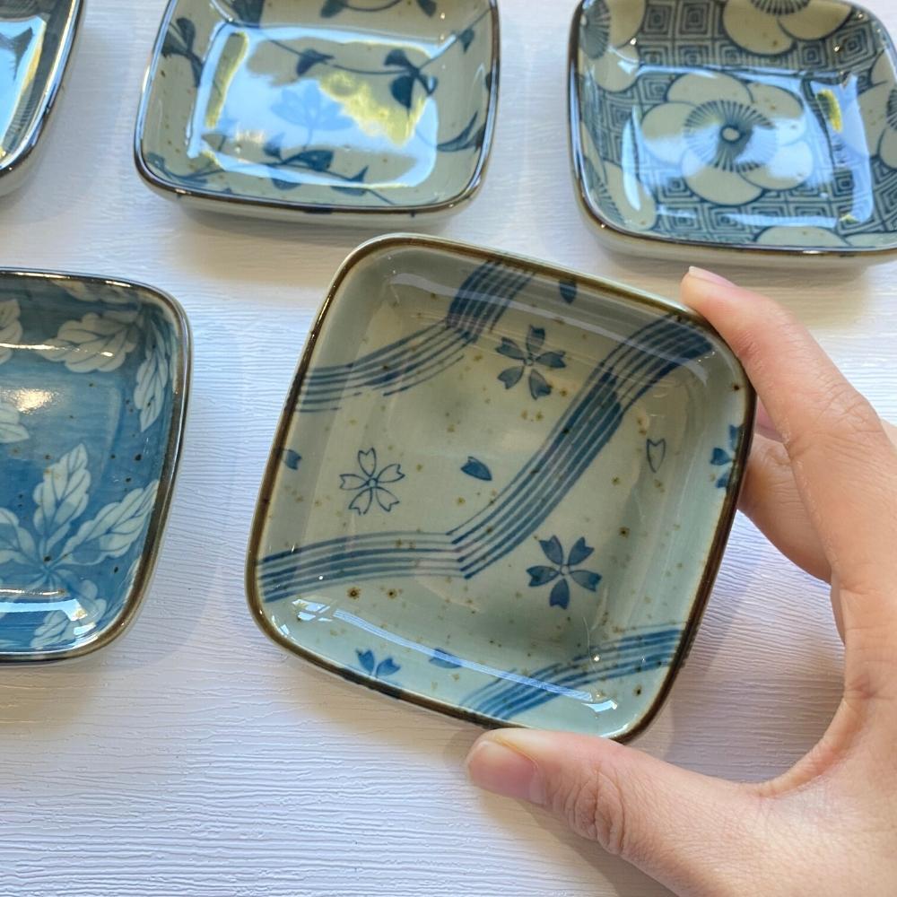 Aizomekobo Indigo Blue Condiment Dish 5pc Set
