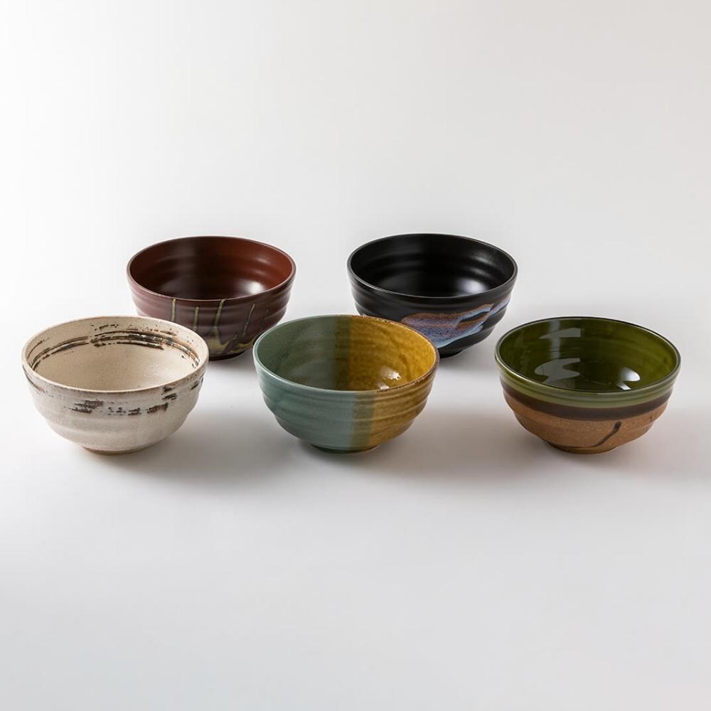 Koutekihin Minoyaki Ceramics Bowl 5pc Set