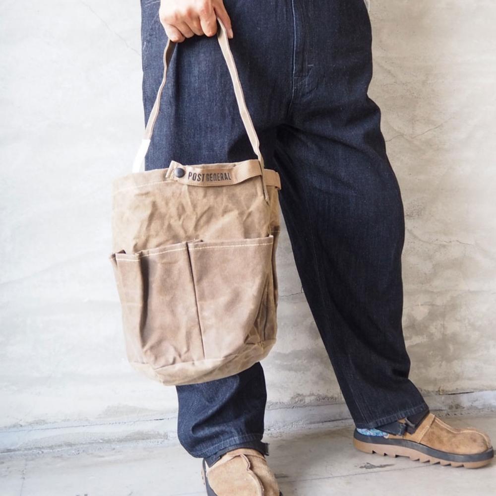 Post General Waxed Canvas Tool Bag Round