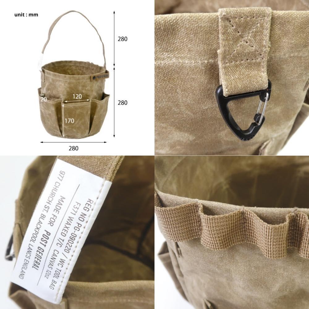 Post General Waxed Canvas Tool Bag Round