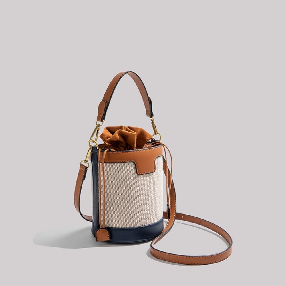 Alyssa Patchwork Cross Shoulder Bucket Bag