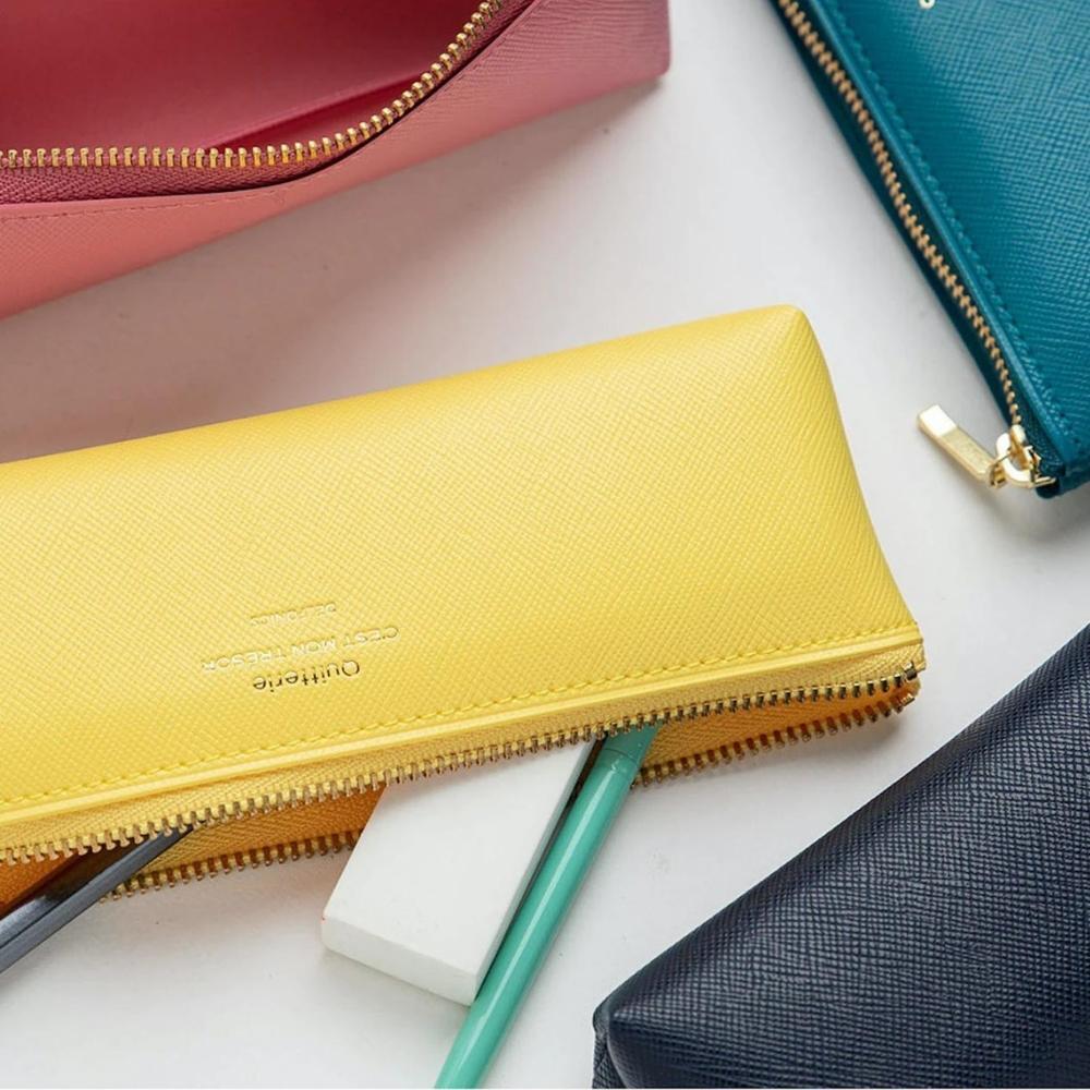 Delfonics Quitterie Flat Pencil Case Yellow