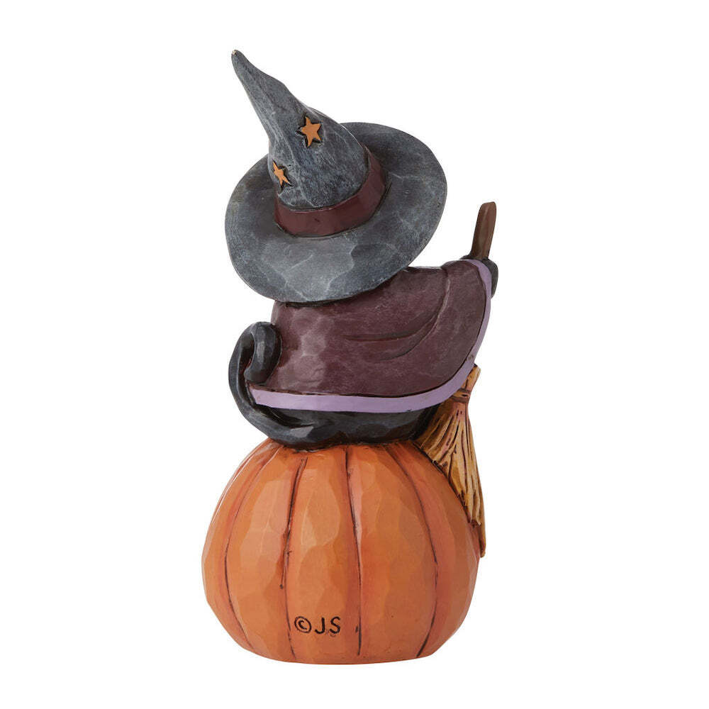 Heartwood Creek Jim Shore Mini Black Cat on Pumpkin