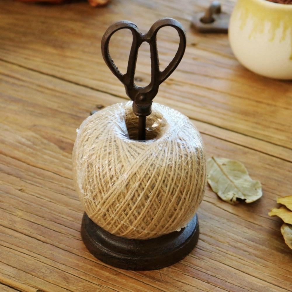 Vintage Cast Iron Scissors Twine Dispenser