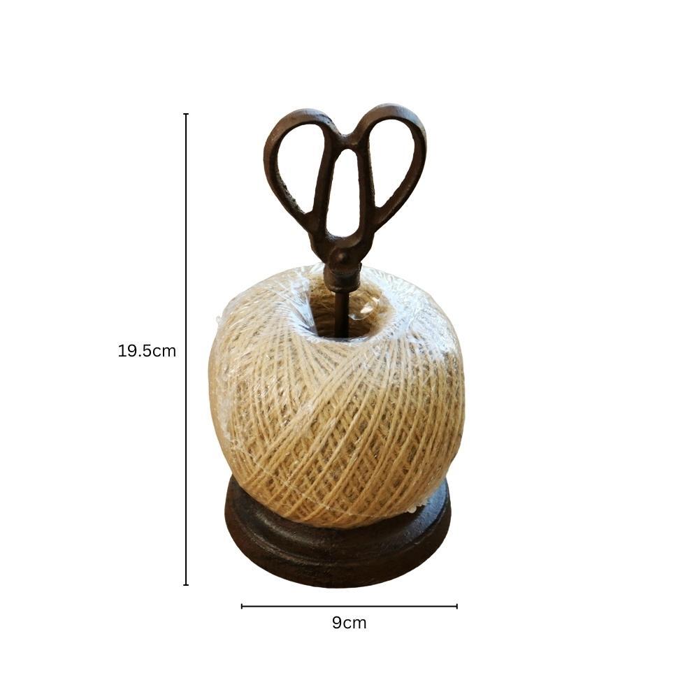 Vintage Cast Iron Scissors Twine Dispenser