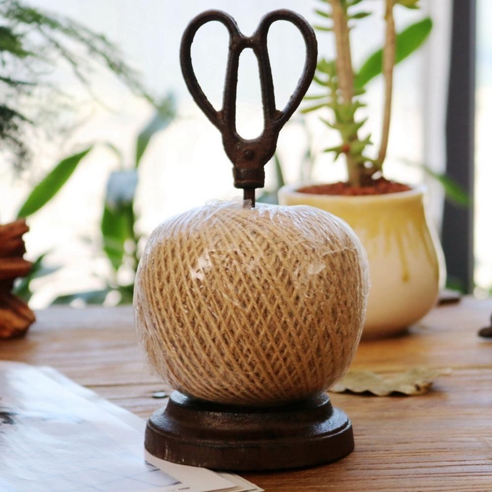Vintage Cast Iron Scissors Twine Dispenser