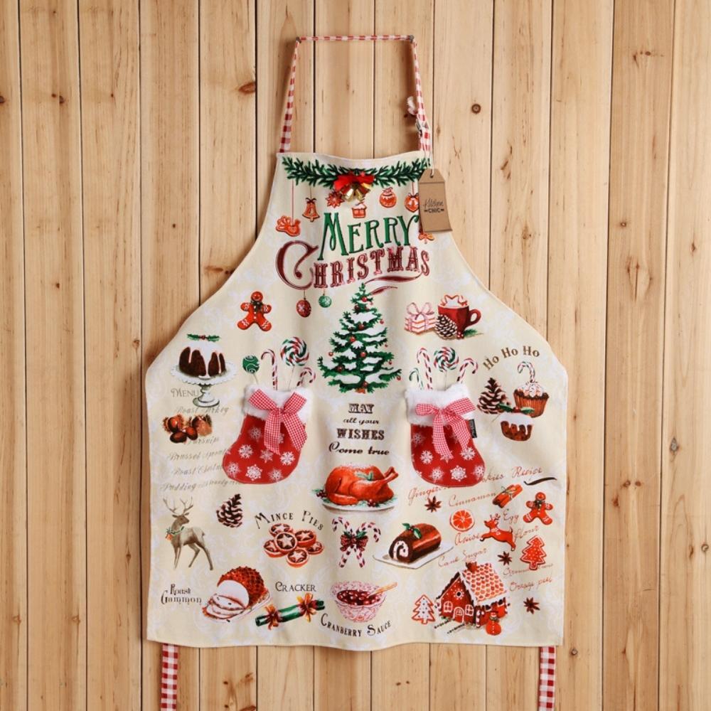 Vintage Retro Merry Christmas Apron