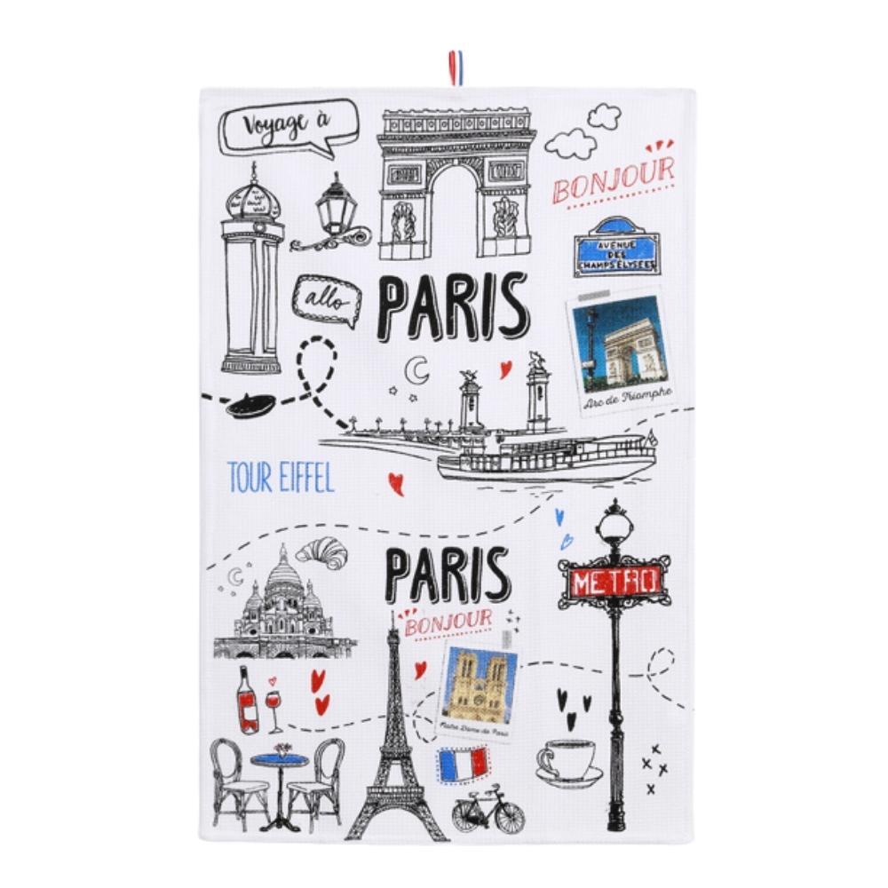 Bonjour Paris Kitchen Tea Towel