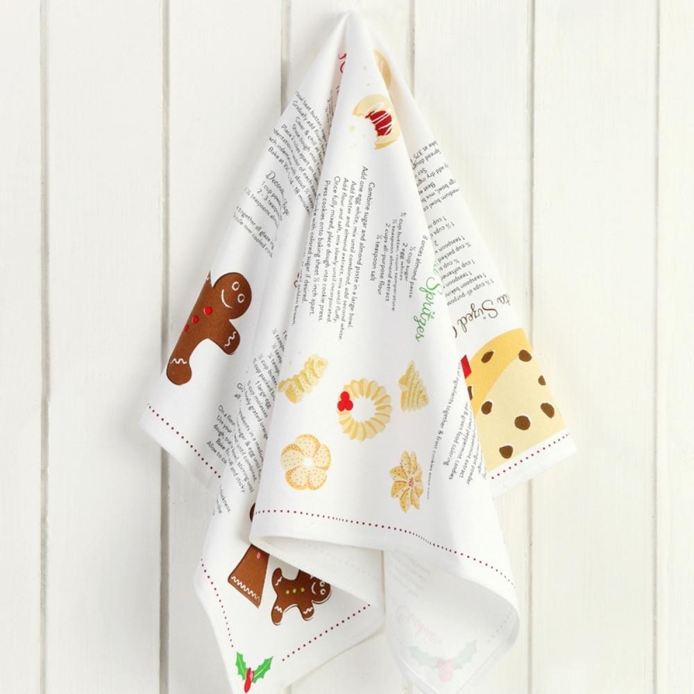 Christmas Cookies Recipe Kitchen Tea Towel