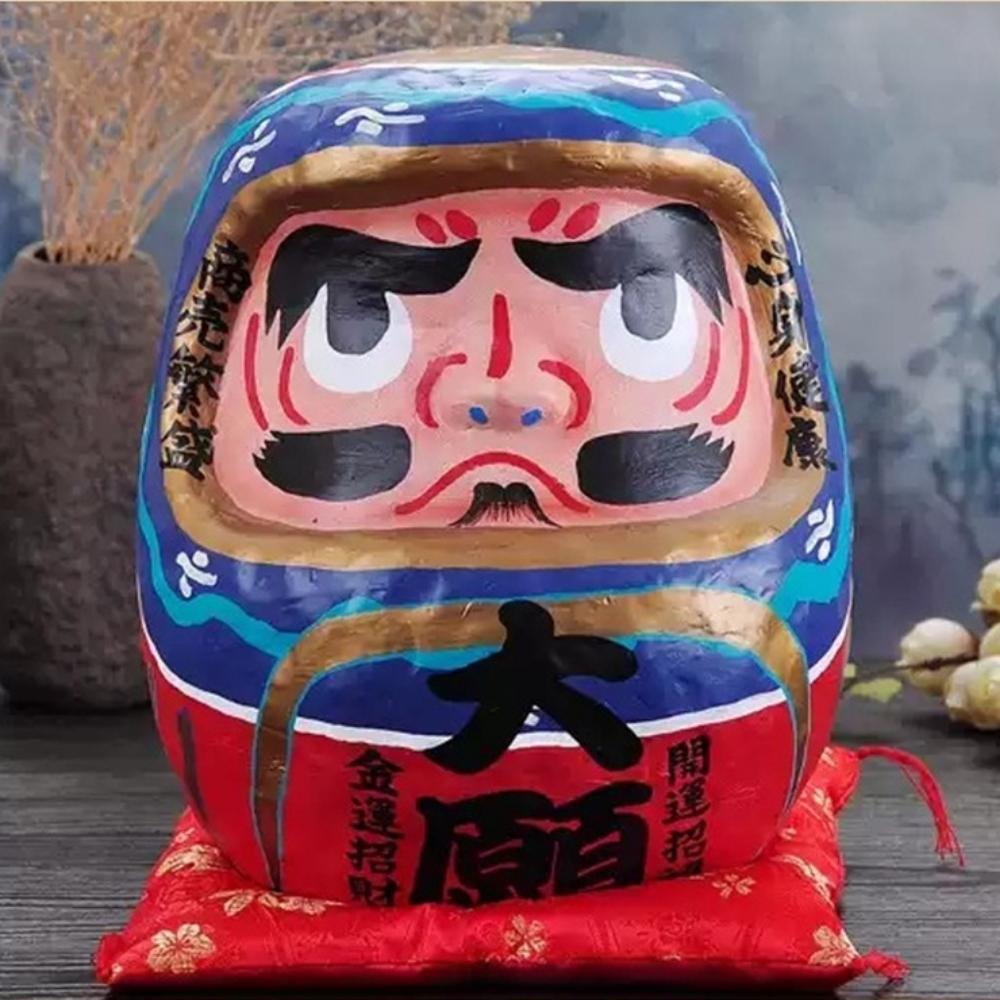 Japanese Blue/Red Daruma Ornament 25cm