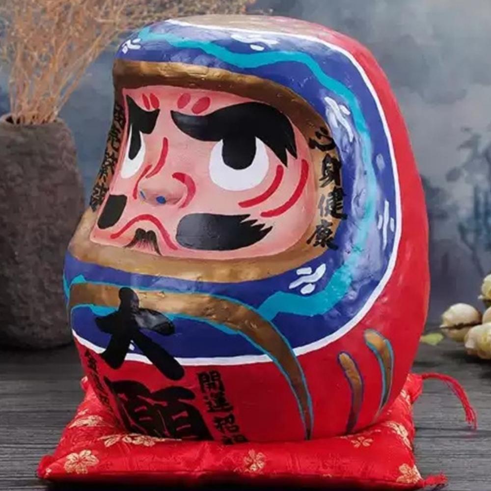 Japanese Blue/Red Daruma Ornament 25cm