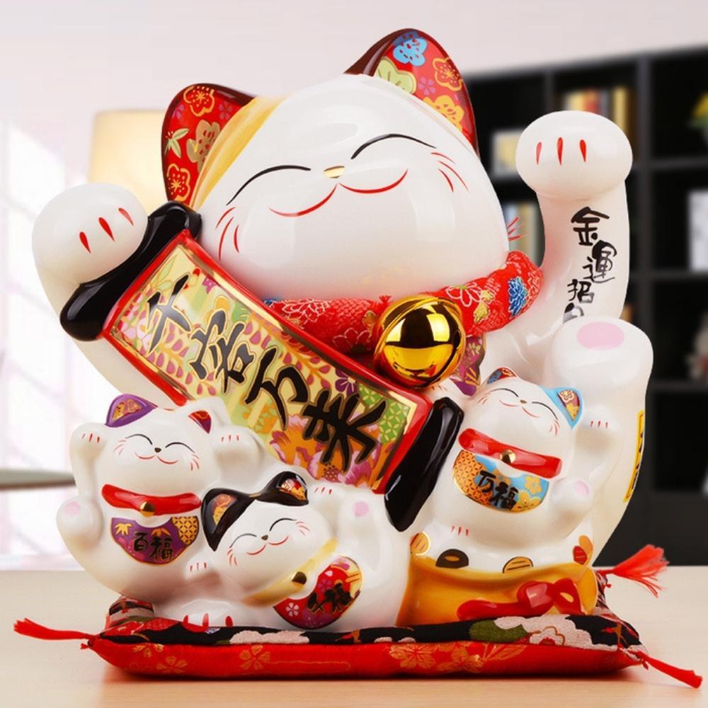Maneki-Neko Thousands of Customers 26cm Lucky Cat