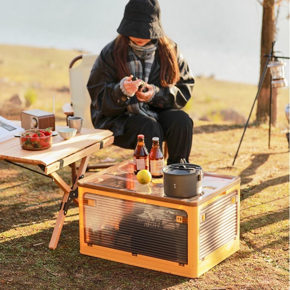 Outdoor Camping Transparent Folding Storage Box