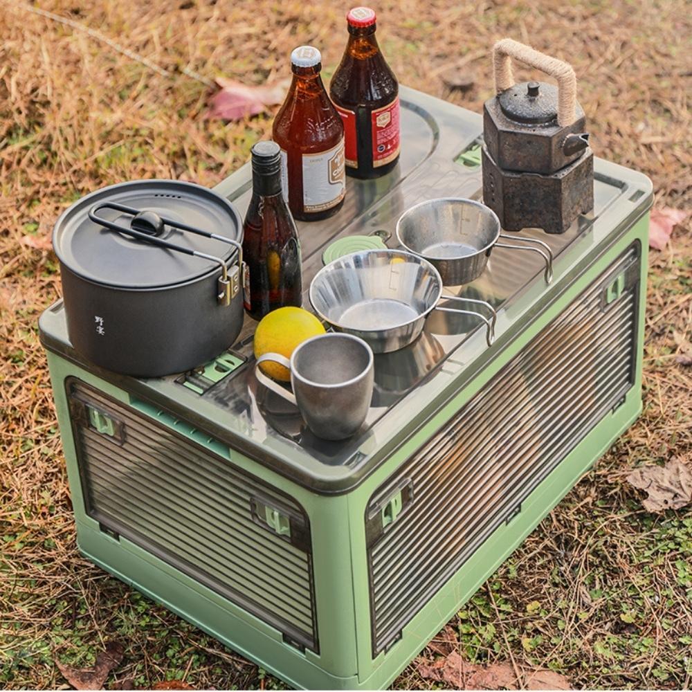 Outdoor Camping Transparent Folding Storage Box