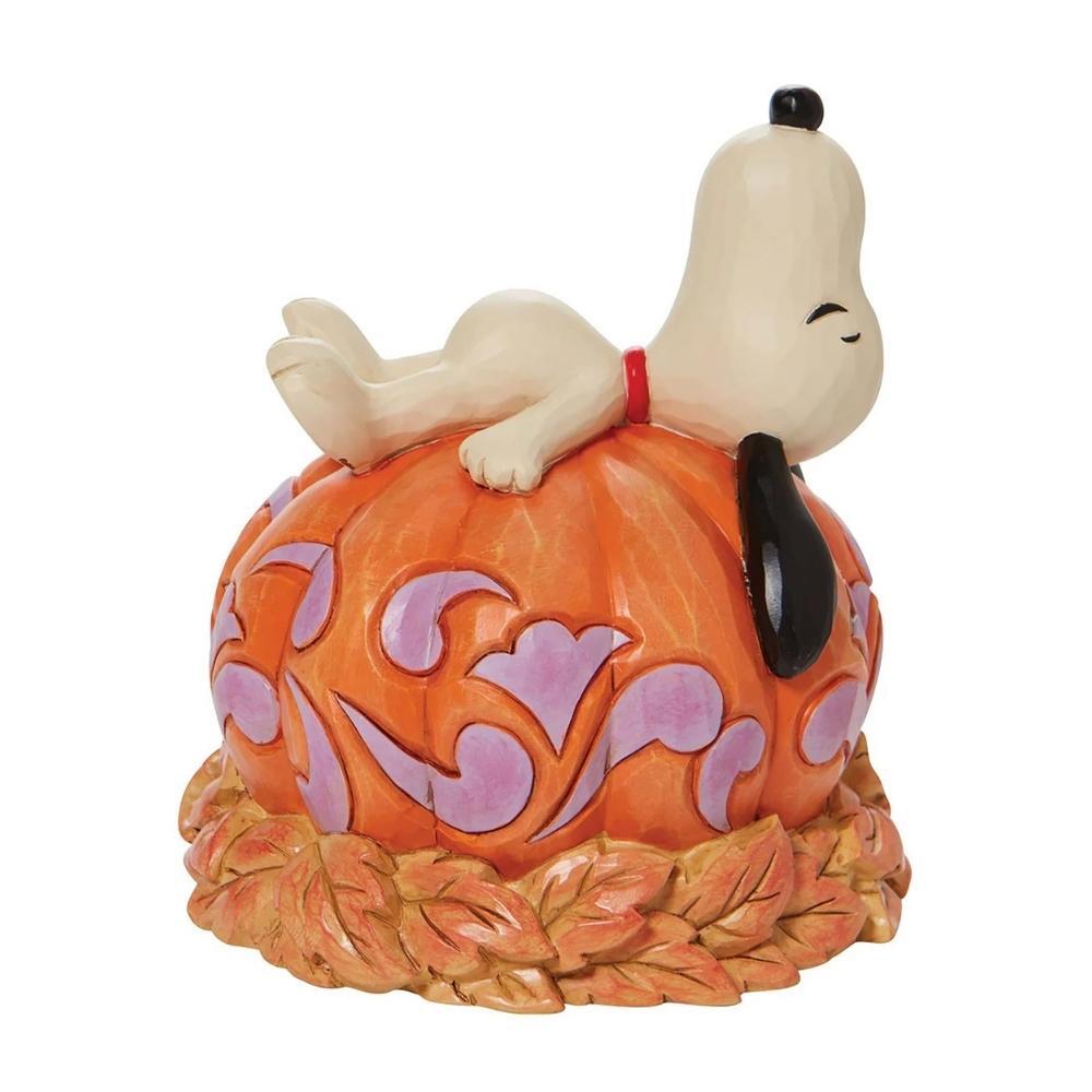 Peanuts by Jim Shore Snoopy Laying On Pumpkin