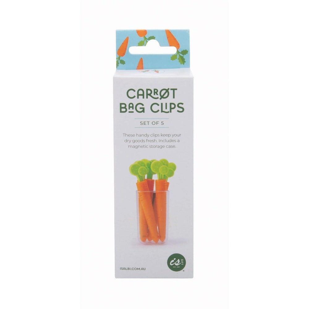 Quirky Kitchen Carrot Bag Clips (Set of 5)