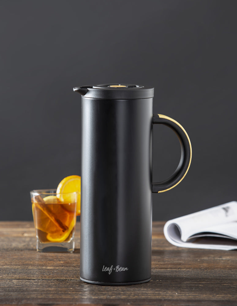 Leaf & Bean Insulated Vacuum Jug Black