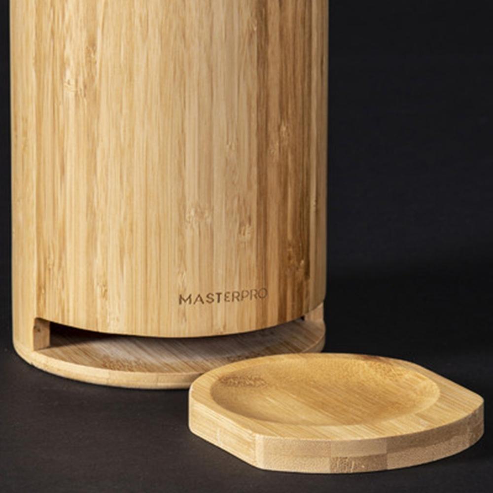 MasterPro Bamboo Knife & Utensil Holder