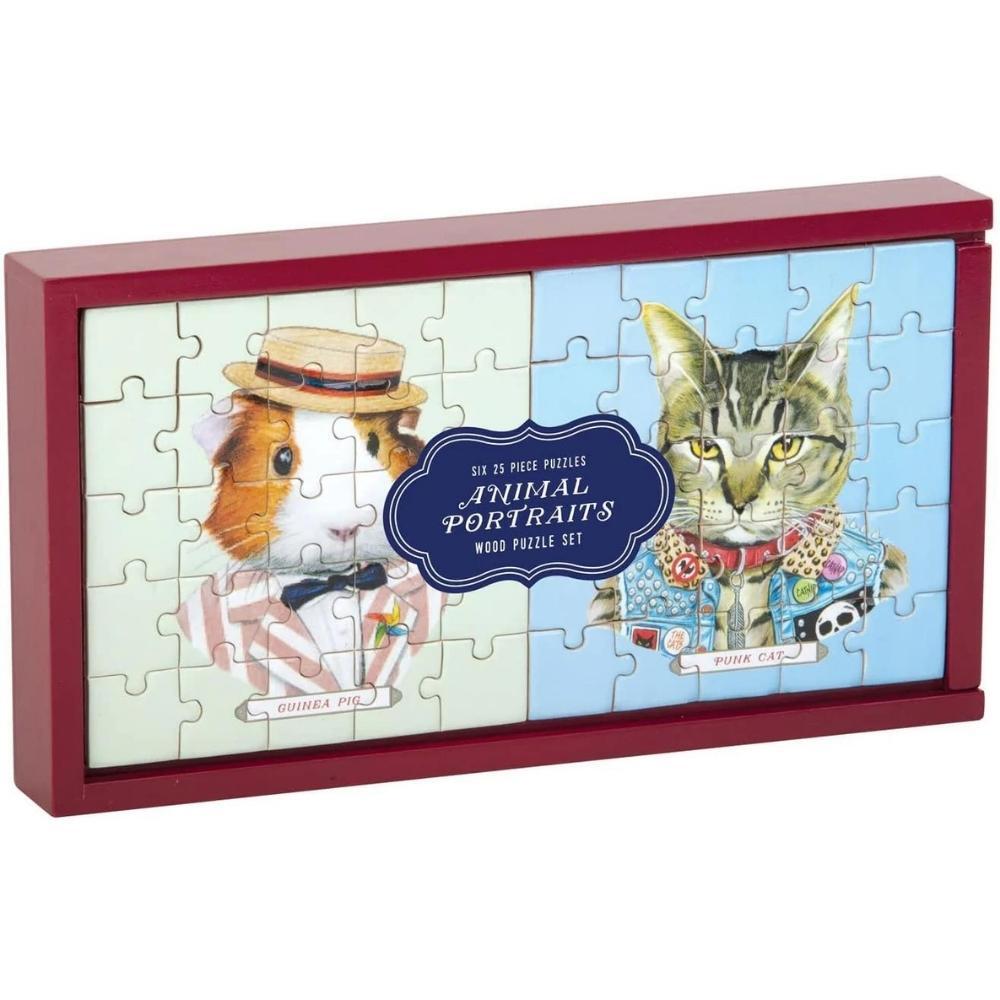 Berkley Bestiary Animal Portraits Wood Puzzle Set
