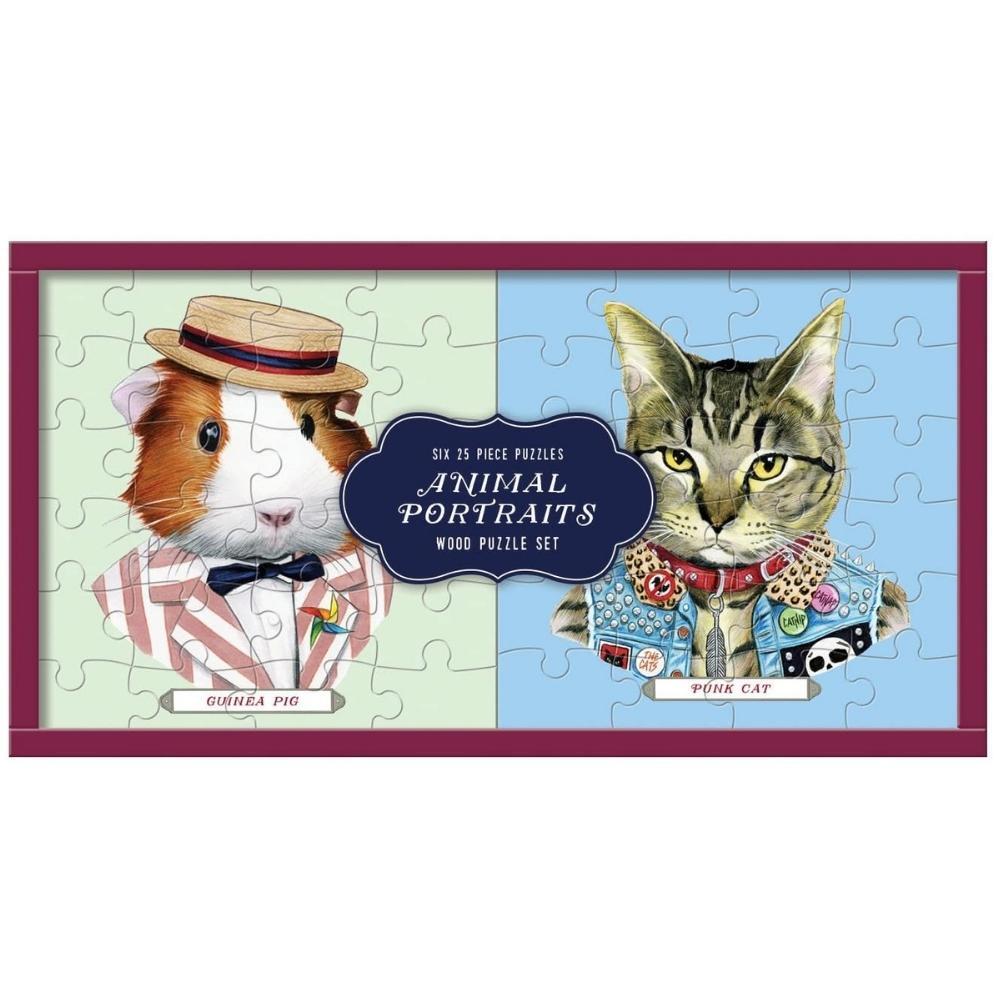 Berkley Bestiary Animal Portraits Wood Puzzle Set