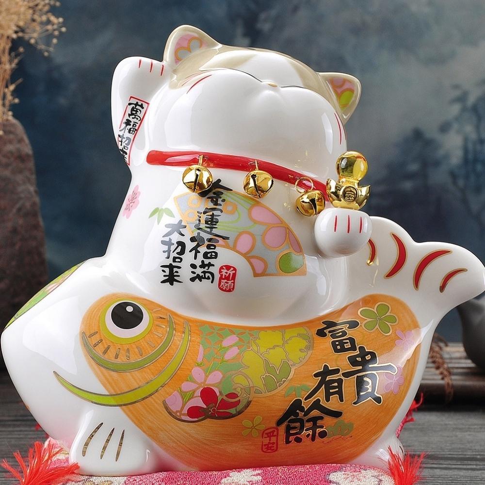 Gold Maneki-Neko Prosperity Ornament 20cm Lucky Cat
