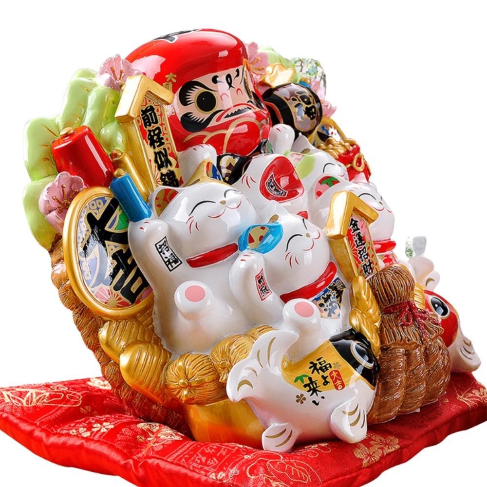 Maneki-Neko & Daruma Best of Luck Ornament 25cm