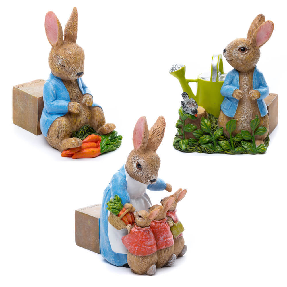 Jardinopia Beatrix Potter Potty Feet Peter Rabbit & Mrs. Rabbit (Set of 3)