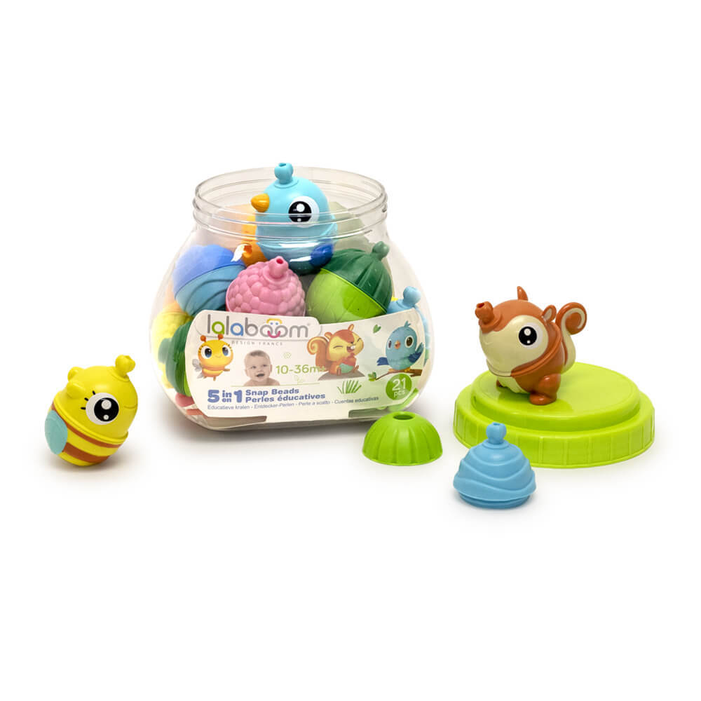 Lalaboom Animal Beads Bucket Set