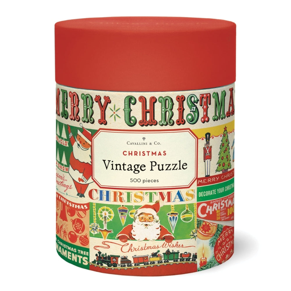 Cavallini Vintage Puzzle Christmas 500 piece