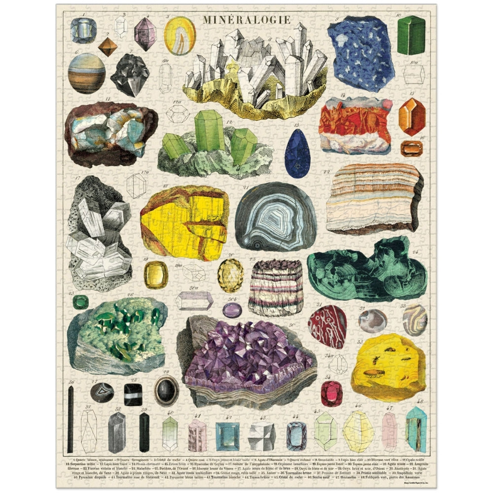 Cavallini Vintage Puzzle Mineralogy 1000 piece