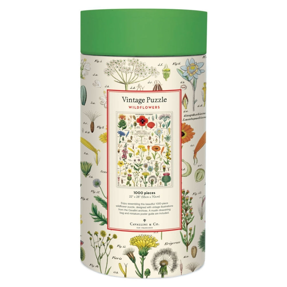 Cavallini Vintage Puzzle Wildflowers 1000 piece