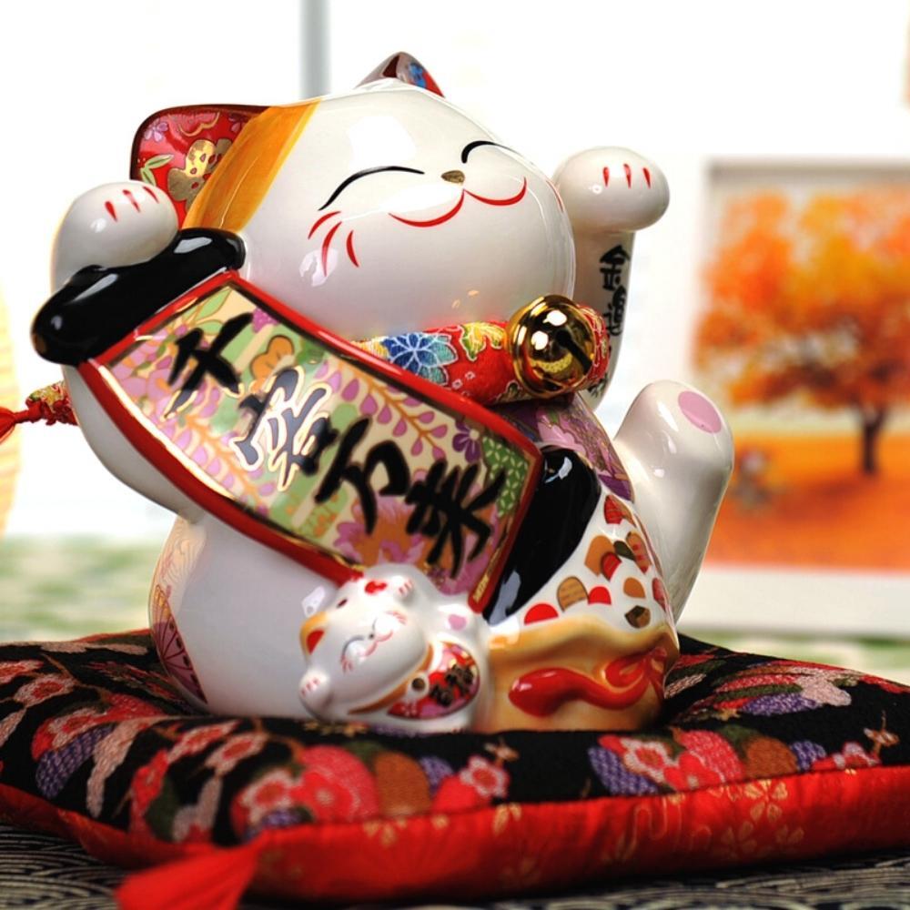 Maneki-Neko Thousands of Customers 20cm Lucky Cat