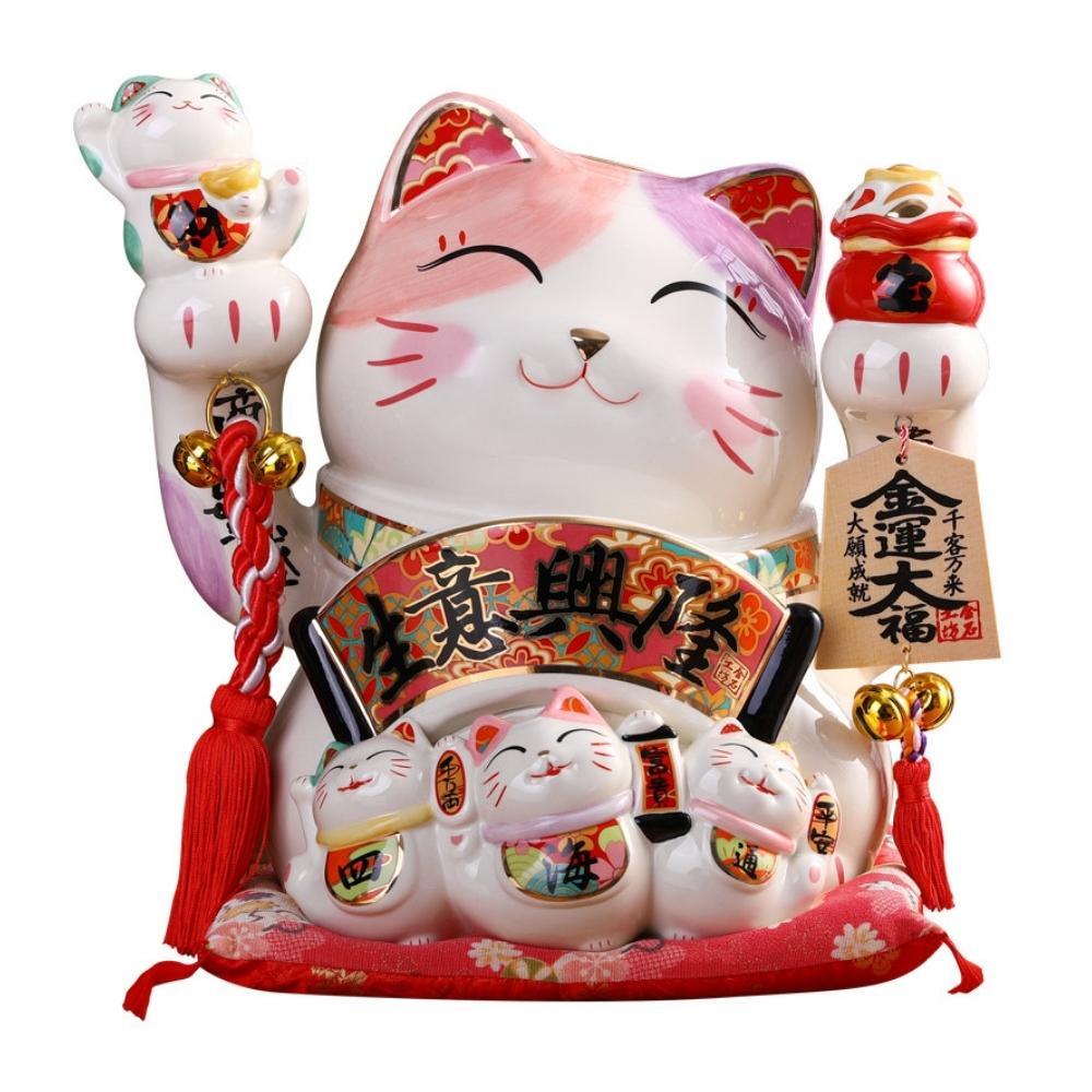 Maneki-Neko Golden Business Success 35cm Lucky Cat