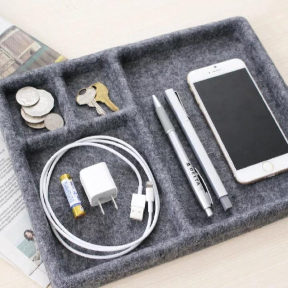 Kikkerland Felt Catch-All Tray