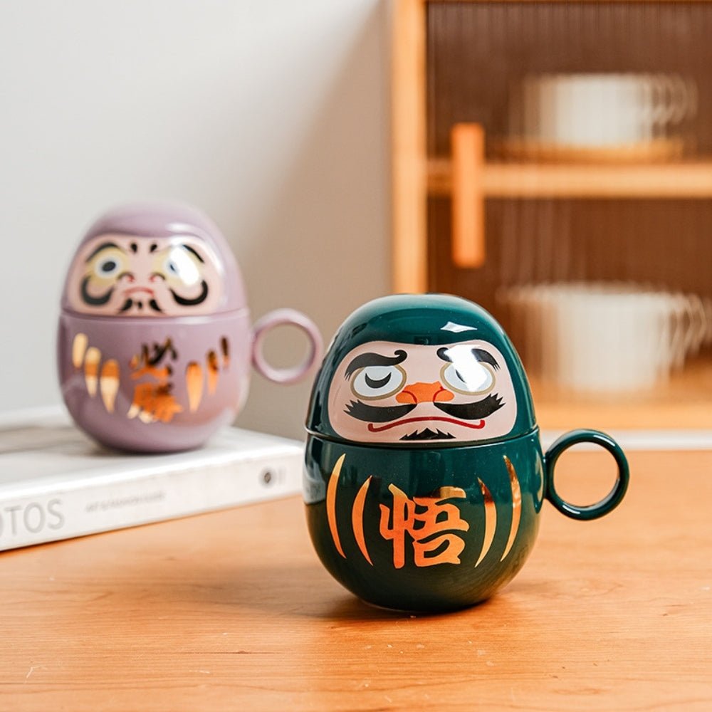 Ao Blue Daruma Ceramic Mug 350ml