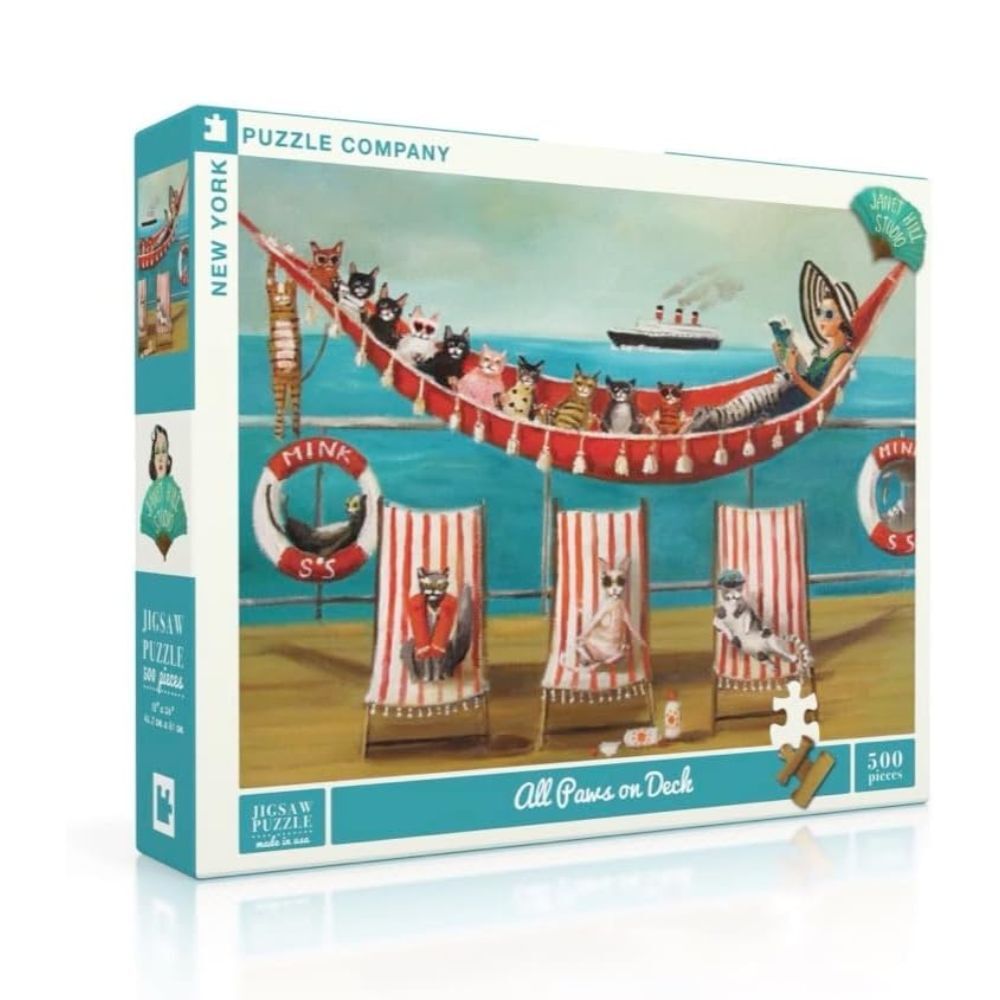 New York Puzzle Company All Paws on Deck 500 Piece Puzzle