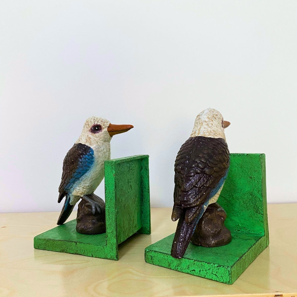 Cast Iron Kookaburra Bookends