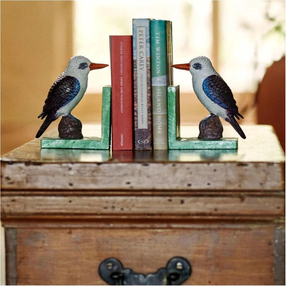 Cast Iron Kookaburra Bookends