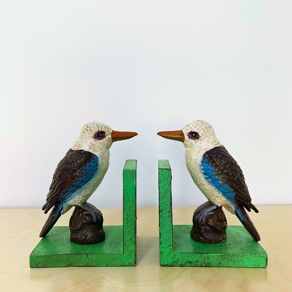 Cast Iron Kookaburra Bookends
