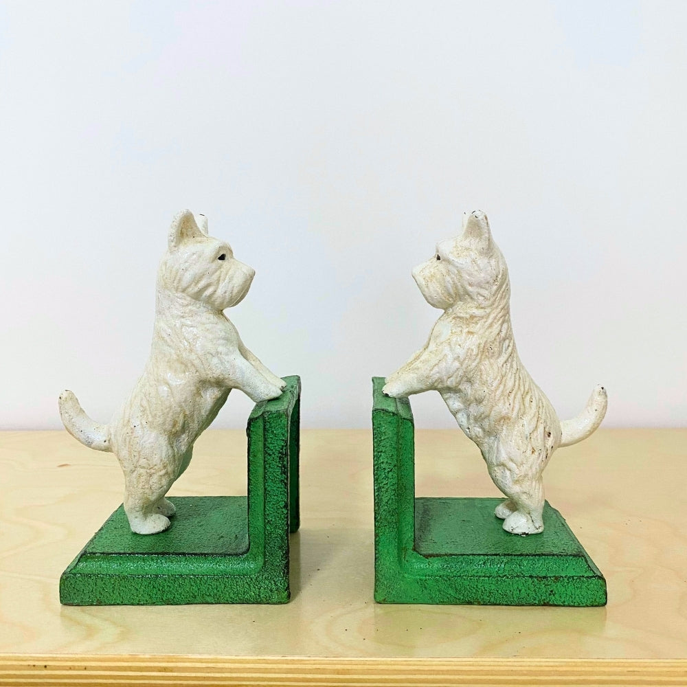 Cast Iron Westie Bookends